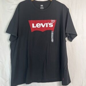 Levi's BLACK Men's Batwing‎ T-shirt, US 2X-Large